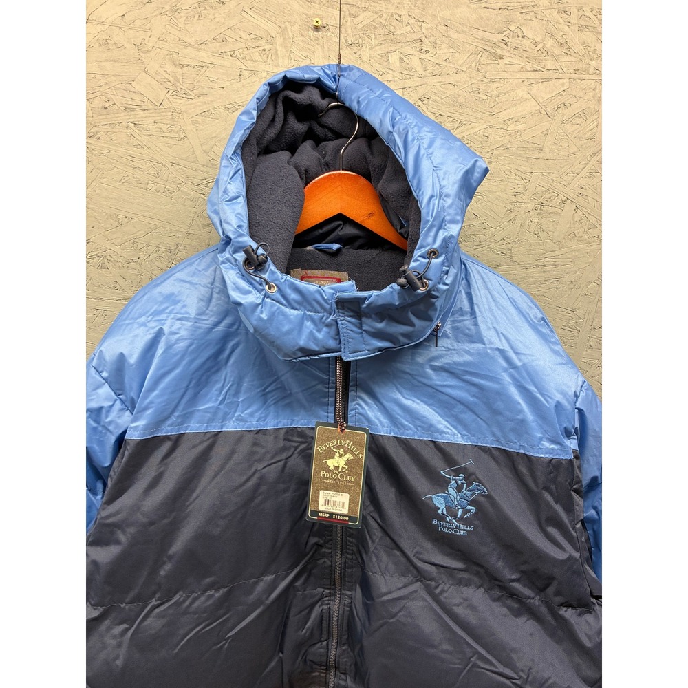 Beverly Hills Polo Club Puffer Jacket Modern Fit Men's XL Blue Black NWT - Picture 2 of 10